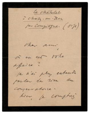 Lot #508 Leo Delibes Autograph Letter Signed - Image 1