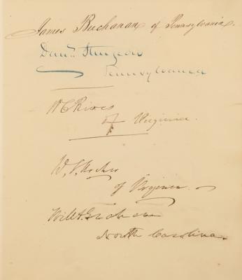 Lot #29 James Buchanan and the 27th United States Congress Autograph Album with (130+) Signatures - Image 1