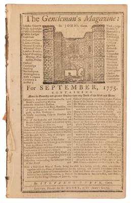 Lot #66 George Washington: The Gentleman's Magazine (September 1775) - Image 1