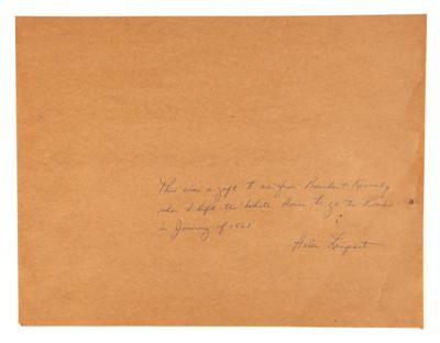 Lot #72 John and Jacqueline Kennedy Signed Photograph to Longtime Secretary Helen Lempart - Image 4