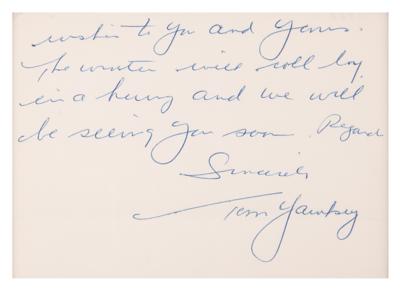 Lot #670 Tom Yawkey Autograph Letter Signed: "Hope for a pennant soon" - Image 3