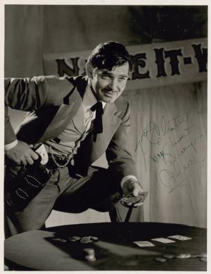 Lot #600 Clark Gable Signed Oversized Photograph