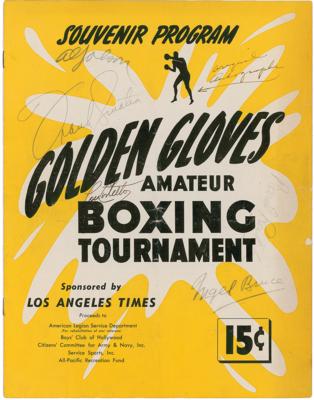 Lot #631 Frank Sinatra and Friends Signed 1944 Golden Gloves Boxing Program - Image 1