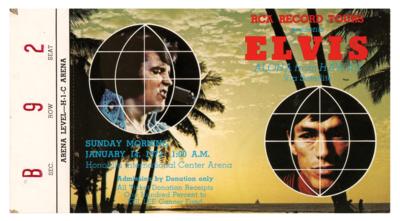 Lot #499 Elvis Presley Ticket for 'Elvis: Aloha from Hawaii' (January 14, 1973)