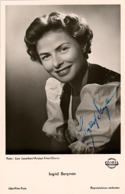 Lot #581 Ingrid Bergman Signed Photograph - Image 1