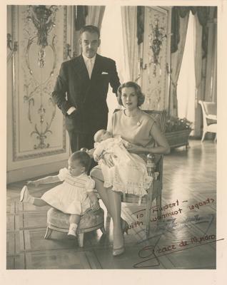 Lot #259 Princess Grace and Prince Rainier Signed Photograph - Image 1
