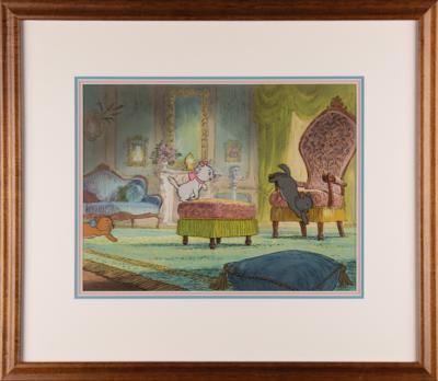 Lot #417 Berlioz, Marie, and Toulouse production key master background set-up from The Aristocats - Image 2