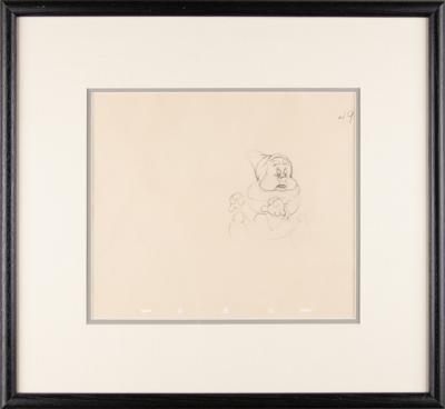 Lot #428 Happy production drawing from Snow White and the Seven Dwarfs - Image 3