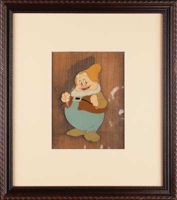 Lot #427 Happy production cel from Snow White and the Seven Dwarfs (Walt Disney Studios, 1937) - Image 2