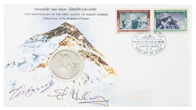 Lot #235 Edmund Hillary and Tenzing Norgay Signed Commemorative Cover - Image 1