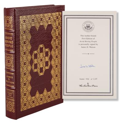 Lot #217 DNA: James D. Watson Signed Limited Edition Book - Avoid Boring People - Image 1