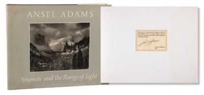 Lot #409 Ansel Adams Signed Book - Yosemite and
