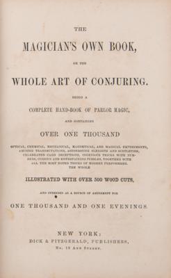 Lot #613 Magic: The Magician's Own Book (First Edition, 1857) - Image 4