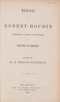 Lot #611 Magic: Memoirs of Robert-Houdin (First American Edition) - Image 2