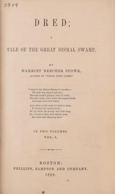 Lot #477 Harriet Beecher Stowe: Dred; A Tale of the Great Dismal Swamp (First Edition) - Image 2