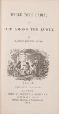 Lot #476 Harriet Beecher Stowe: Uncle Tom's Cabin (Early Printing) - Image 4