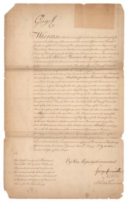 Lot #244 King George III Document Signed