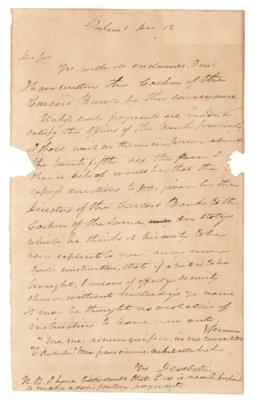 Lot #270 Daniel Webster Autograph Letter Signed - Image 1