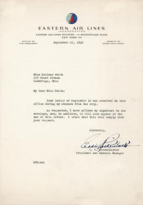 Lot #305 Eddie Rickenbacker Typed Letter Signed - Image 1