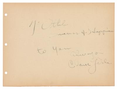 Lot #602 Clark Gable Signature - Image 1