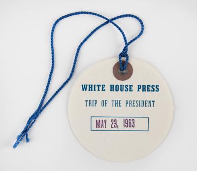 Lot #97 John F. Kennedy's May 1963 White House Press Pass - Image 2