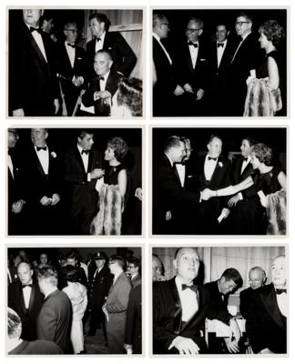 Lot #135 John F. Kennedy and Lyndon B. Johnson Group of (25) Photographs at Jerry Lewis Event - Image 1