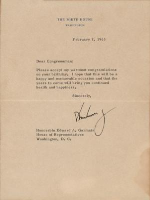 Lot #80 John F. Kennedy Typed Letter Signed as President - Image 1