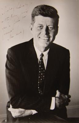 Lot #82 John F. Kennedy Signed Photograph - Pictured as a Massachusetts Senator by Jacques Lowe - Image 1