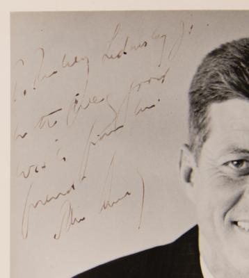 Lot #82 John F. Kennedy Signed Photograph - Pictured as a Massachusetts Senator by Jacques Lowe - Image 2
