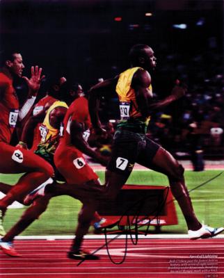 Lot #659 Usain Bolt Signed Photograph