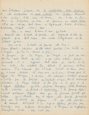 Lot #445 Jean-Paul Sartre Lengthy (19-page) Handwritten Manuscript on 'Property (Ideology)' - Image 10