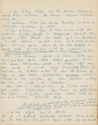 Lot #445 Jean-Paul Sartre Lengthy (19-page) Handwritten Manuscript on 'Property (Ideology)' - Image 11