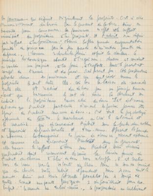 Lot #445 Jean-Paul Sartre Lengthy (19-page) Handwritten Manuscript on 'Property (Ideology)' - Image 13