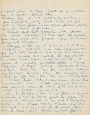 Lot #445 Jean-Paul Sartre Lengthy (19-page) Handwritten Manuscript on 'Property (Ideology)' - Image 14