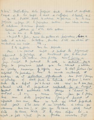 Lot #445 Jean-Paul Sartre Lengthy (19-page) Handwritten Manuscript on 'Property (Ideology)' - Image 15