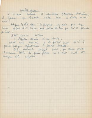 Lot #445 Jean-Paul Sartre Lengthy (19-page) Handwritten Manuscript on 'Property (Ideology)' - Image 4