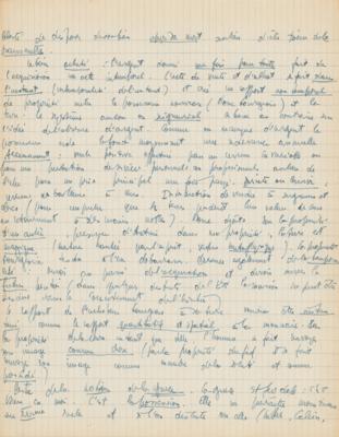 Lot #445 Jean-Paul Sartre Lengthy (19-page) Handwritten Manuscript on 'Property (Ideology)' - Image 7