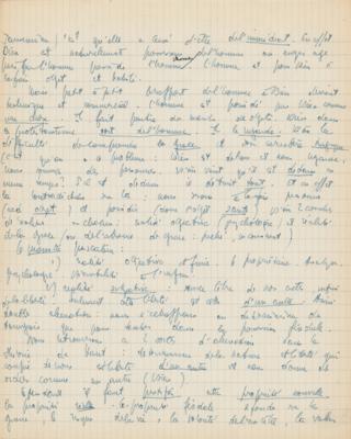 Lot #445 Jean-Paul Sartre Lengthy (19-page) Handwritten Manuscript on 'Property (Ideology)' - Image 8