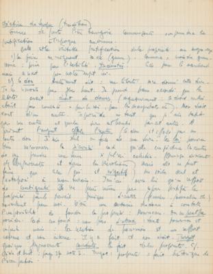 Lot #445 Jean-Paul Sartre Lengthy (19-page) Handwritten Manuscript on 'Property (Ideology)' - Image 9