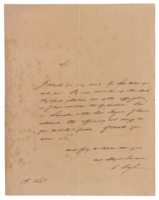 Lot #446 Stendhal Rare Autograph Letter Signed in English - Image 1