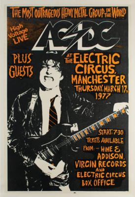 Lot #522 AC/DC Original 1977 Electric Circus Concert Poster - Image 1