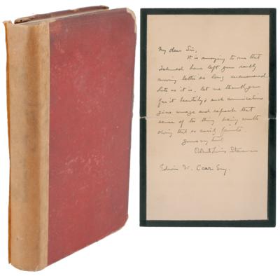 Lot #447 Robert Louis Stevenson Autograph Letter Signed on the Death of His Father – "Such communications give courage" - Image 3