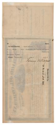 Lot #174 John D. Rockefeller and Henry M. Flagler Signed Standard Oil Stock Certificate Issued to a Senior Executive - Image 3