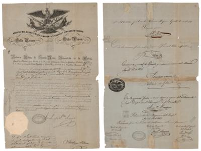 Lot #264 Antonio Lopez de Santa Anna Document Signed - Image 1