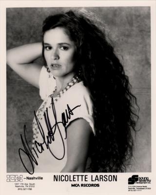 Lot #553 Nicolette Larson Signed Photograph