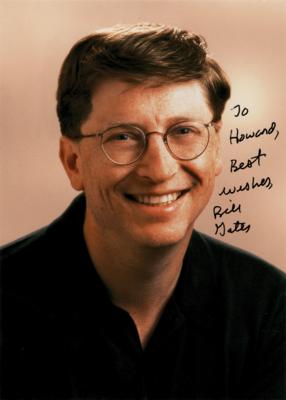 Lot #227 Bill Gates Signed Photograph