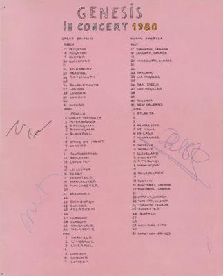 Lot #537 Genesis Signed 1980 Tour Book