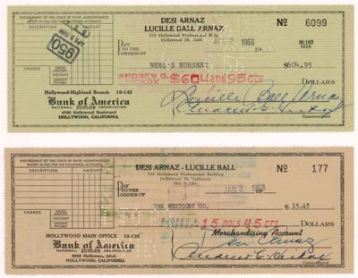 Lot #578 Lucille Ball and Desi Arnaz (2) Signed Checks - Image 1