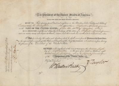 Lot #5 President Zachary Taylor Signed Naval Document Appointing a 'Passed Midshipman' - Image 1