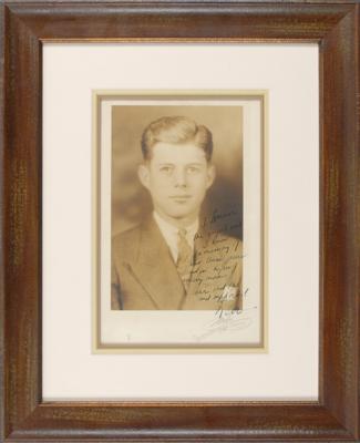 Lot #75 John F. Kennedy Signed Photograph - Choate Senior Portrait Inscribed to His Lifelong Best Friend - Image 2